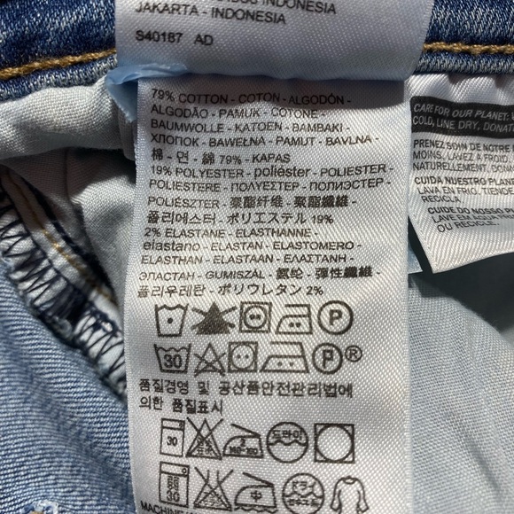 Levi's Slimming Boot Cut High Waist Blue Denim Jeans Size 31 - Picture 10 of 11